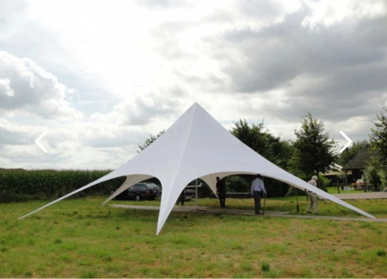 Tissu d'Oxford de poteau en aluminium de publicité avec la tente extérieure d'événement d'impression polychrome de CMJN, tente protable de partie de pavillon d'ombre de chapiteau d'affichage d'étoile de mariage